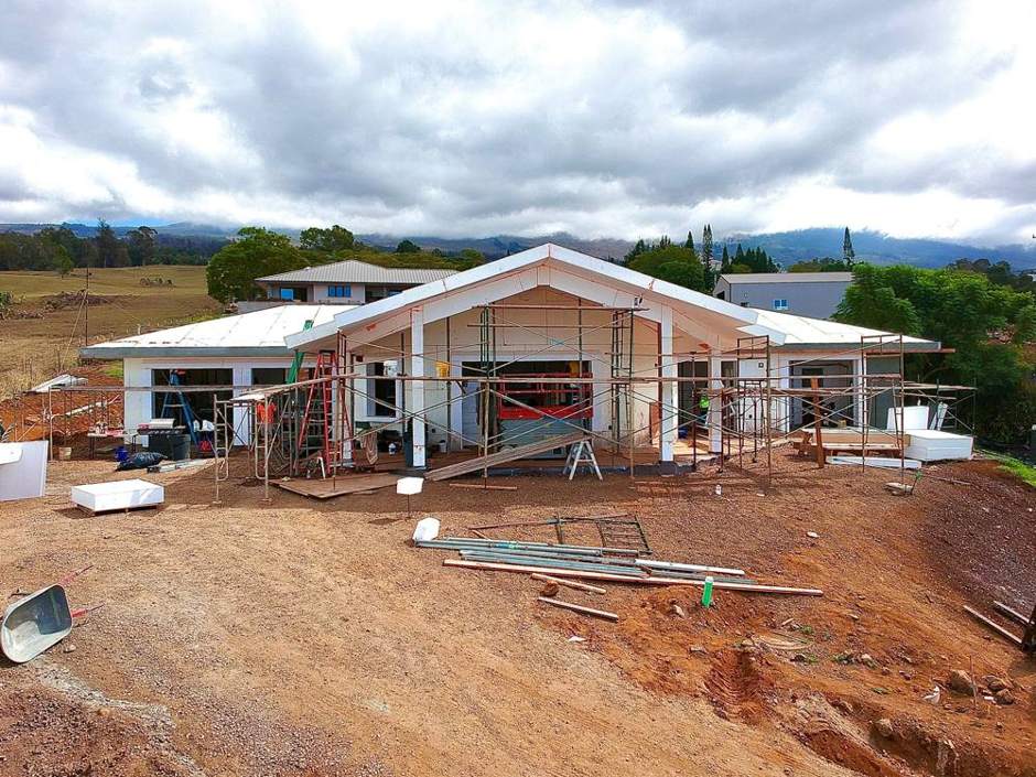 Custom SABS home under construction in Hawaii