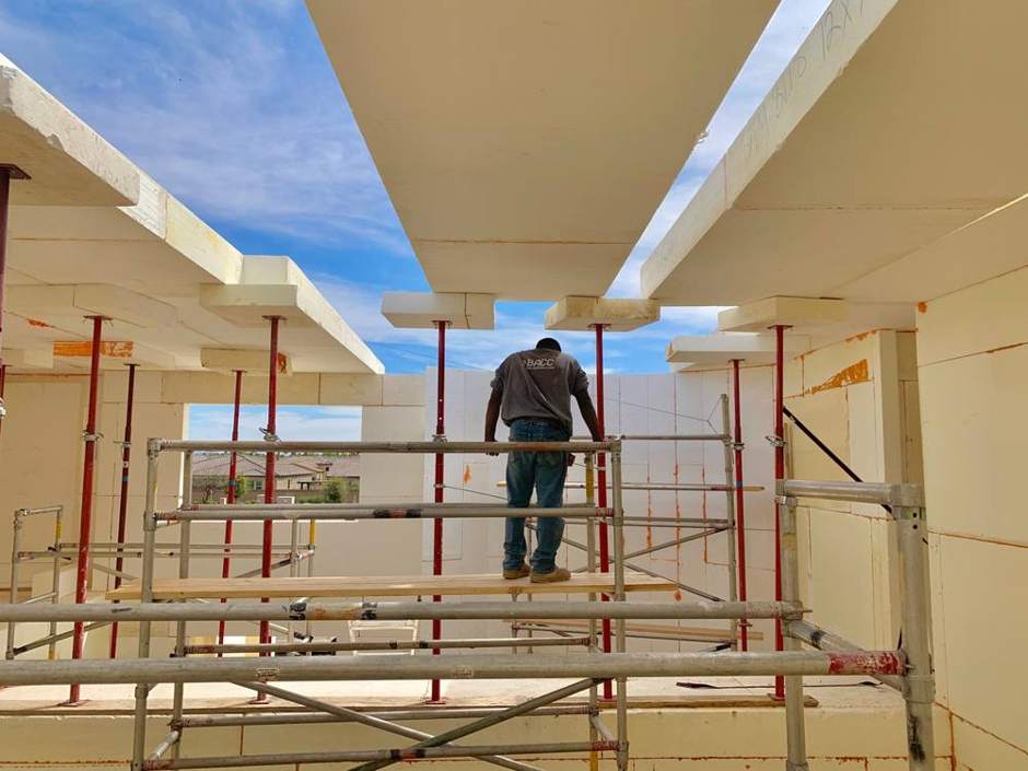 Roof panels installed on a SABS home